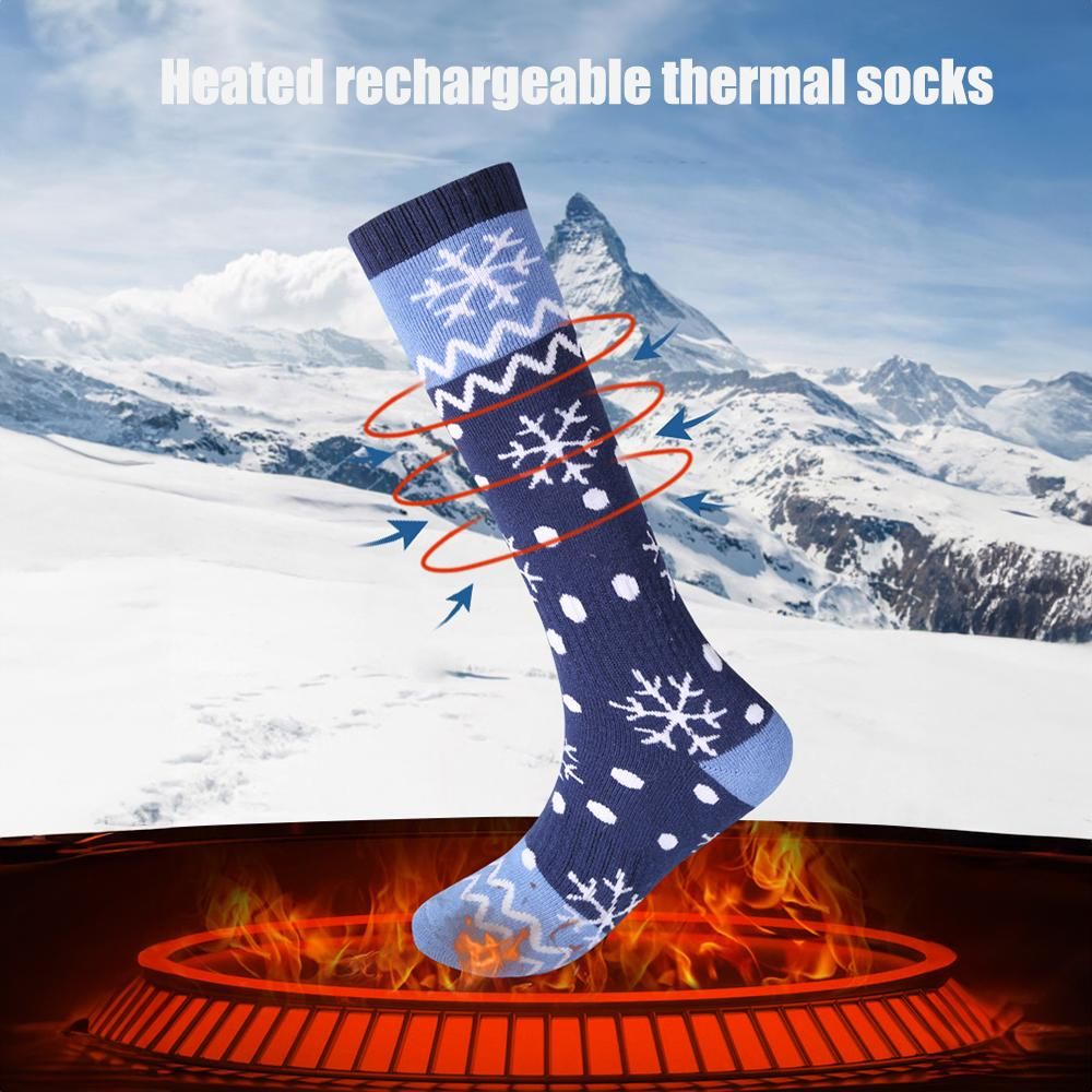 Heated Socks Rechargeable 5000mAh APP Remote Control Washable Winter (Blue) V1308-DSZKI-411