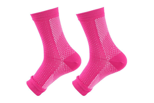 Compression Short Socks Ankle Support Socks -Pink / L V1308-DSZKI-423-1