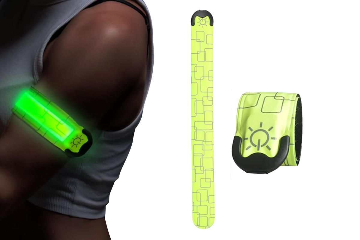 LED Light-Up Armband Safety Belt Night Running Cycling Arm Band -Red V1308-DSZKI-442-2