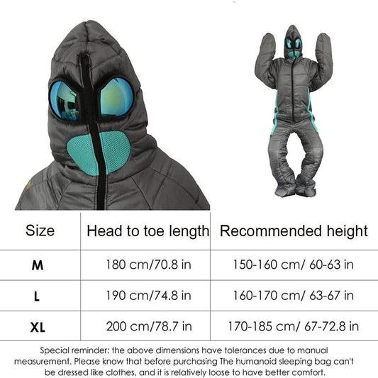 Wearable Alien Sleeping Bag for Camping Travel Hiking and Outdoor Use - M V1308-DSZKI-458-1