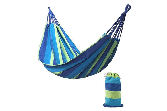 Portable Hanging Outdoor Striped Hammock Swinging Seat Camping Garden Rope Chair V1308-DSZKI-49