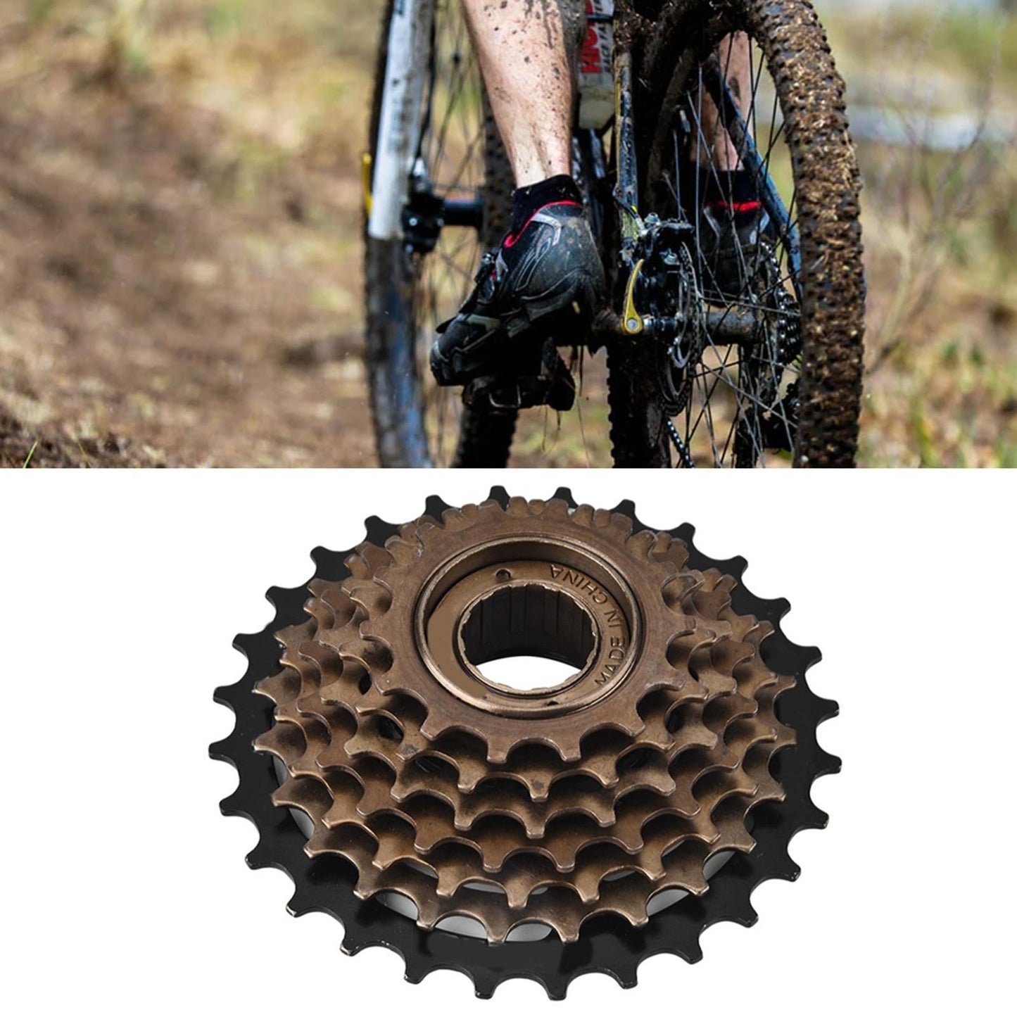 Bicycle Freewheel 7 Speed Sprocket Cassette - Replacement Gear for Mountain Bikes V1308-DSZKI-552