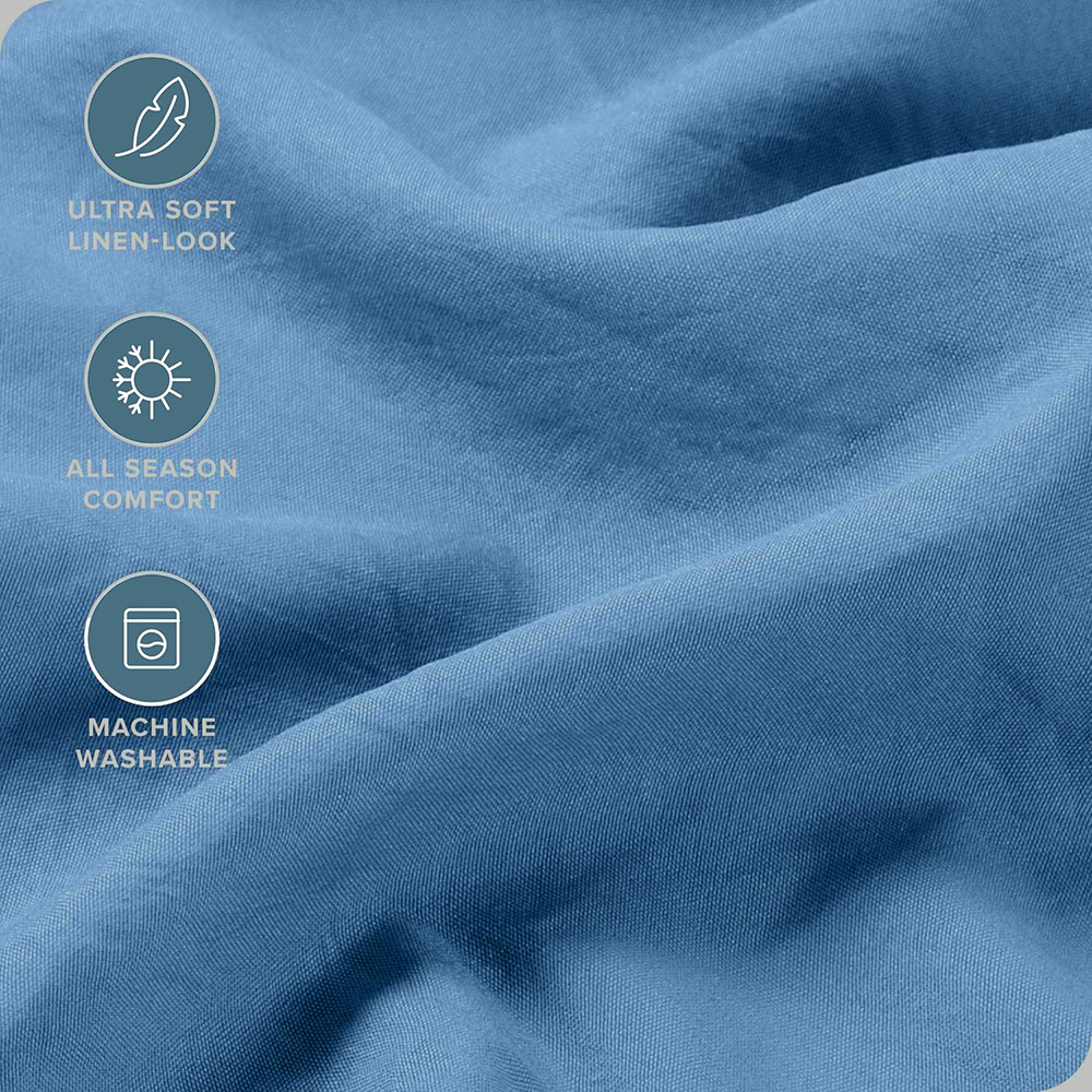 Hotel Quality Fitted Sheet - 1 Piece Fitted Sheet -Breathable Bedding - Wrinkle, Fade, Stain Resistant- 16inch/40cm Deep Pocket Fitted Bed Sheet-Wrinkle and Fade Resistant,(Ocean,Double)