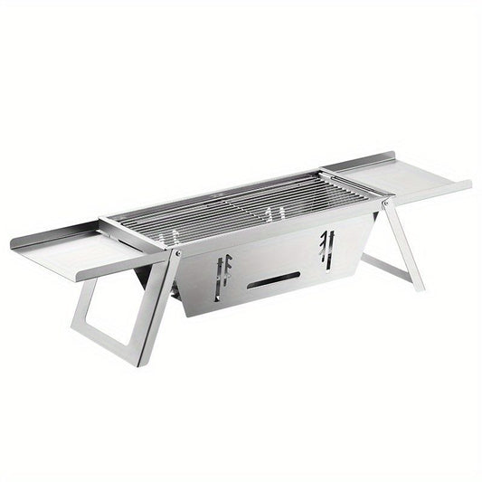 Silver Gray portable barbecue grill, outdoor grill, camping grill, lightweight grill, picnic grill, courtyard V1347-132-GRA-61622