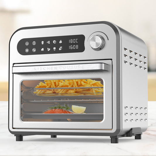 Kitchen Couture 10 Litre Compact Air Fryer Oven Oil Free Cooking Silver V160-10004330