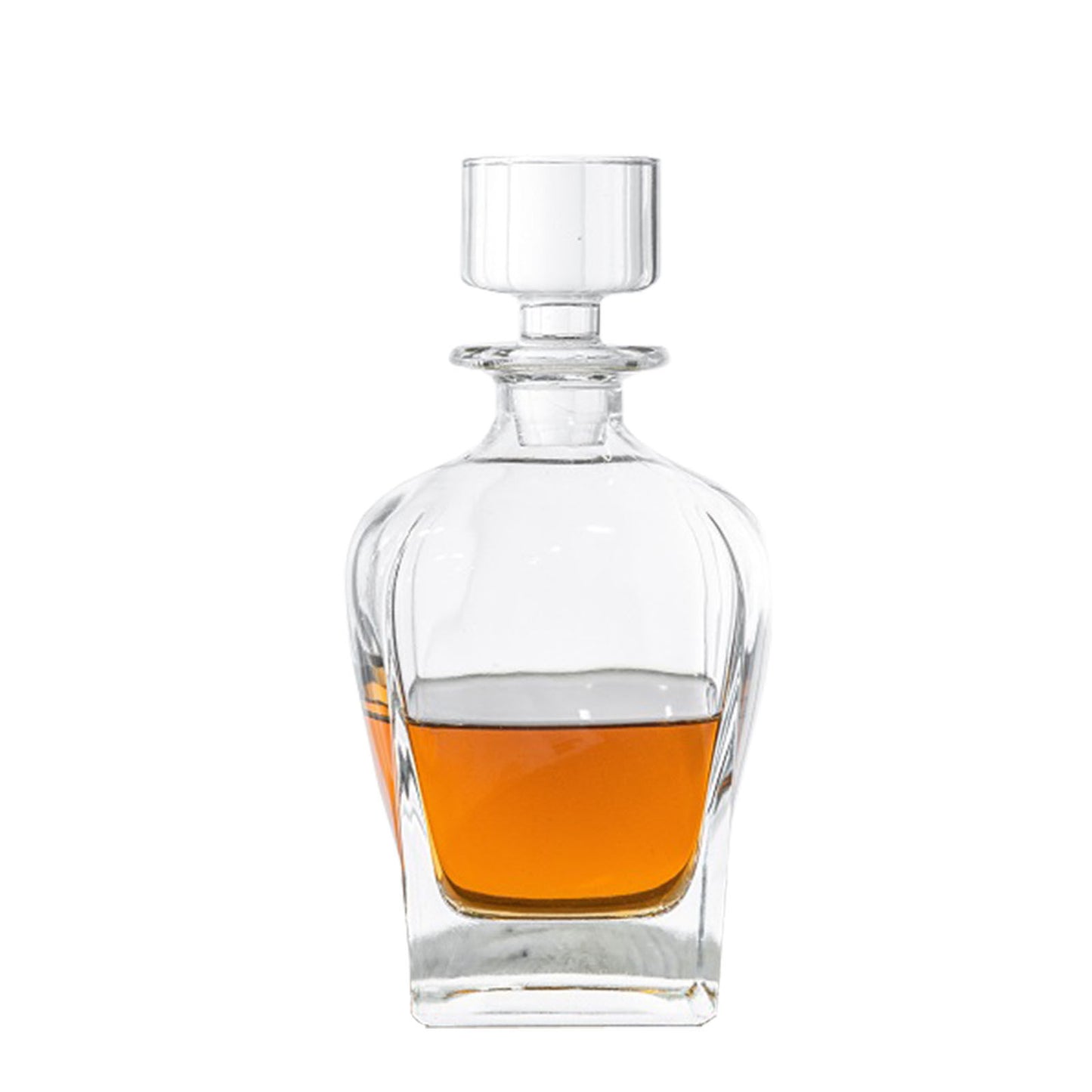 Novare Oval Whiskey Decanter Bottle With 4 Whiskey Glasses Set V160-10004427