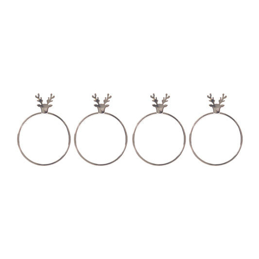 Bread and Butter Napkin Rings - Stag Head - 4 Pack V160-10004443