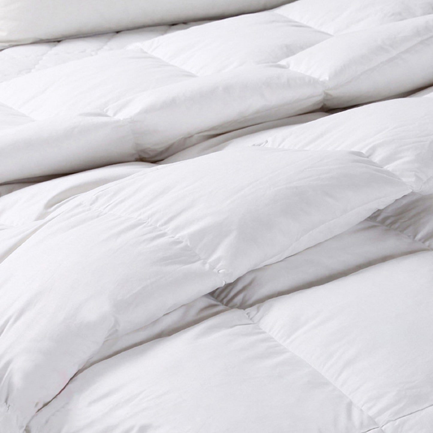 Royal Comfort 50% Goose Feather 50% Down 500GSM Quilt Duvet Deluxe Soft Touch - Super King - White V160-205018