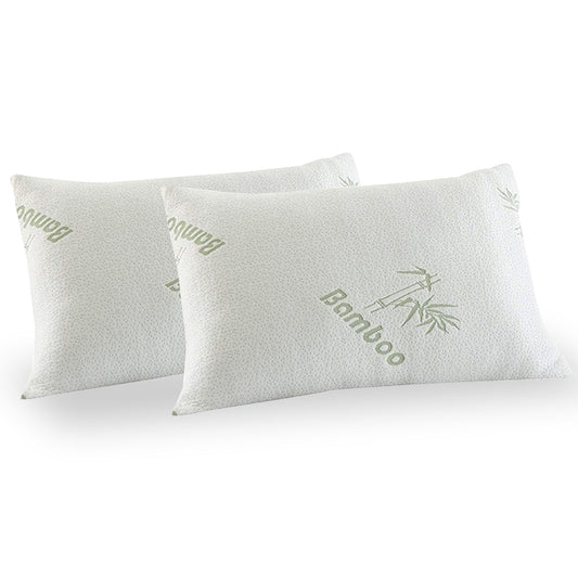 Royal Comfort Luxury Bamboo Covered Memory Foam Pillow Twin Pack Hypoallergenic V160-501760