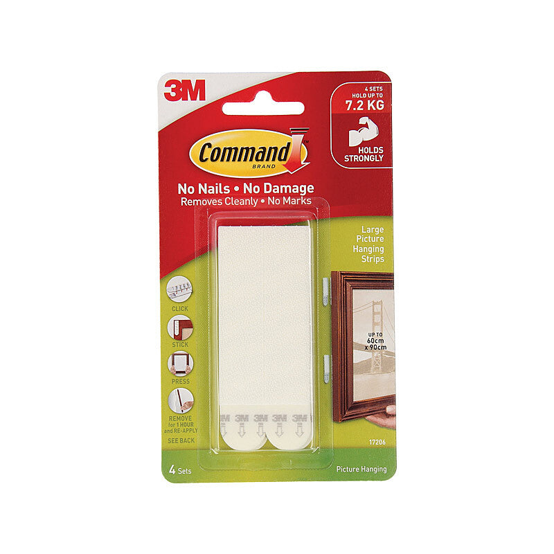 COMMAND Hang Strips 17206 Large Pack of 4 V177-D-CMDXA006711569