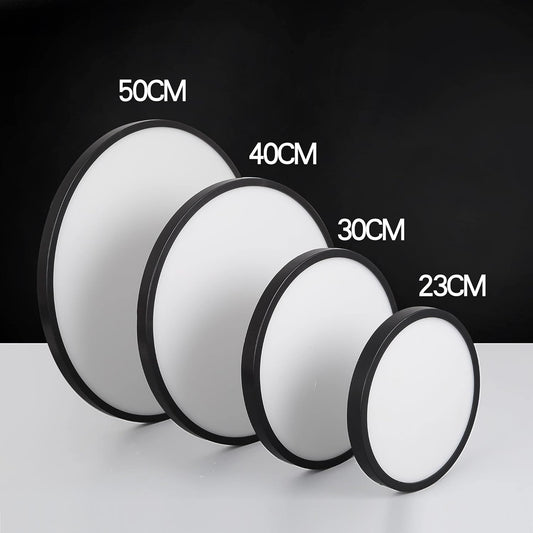 LED Ceiling Light Fixture, Natural Light, 28W 4500K ,Black V178-35367