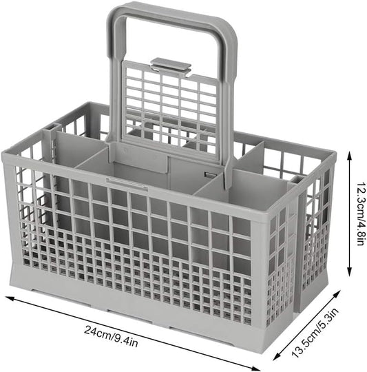 CARLA HOME 8 Slot Universal Dishwasher Cutlery Basket with Handle and Lid which Fits Most Brands (240mm X V178-36174
