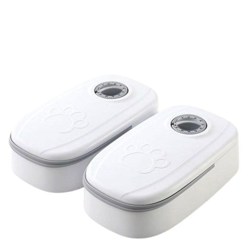 CARLA HOME 2 Meal Automatic Pet Feeder with Timer for Cat & Dog Wet & Dry Food (Dual Bowl 700ML) V178-36309