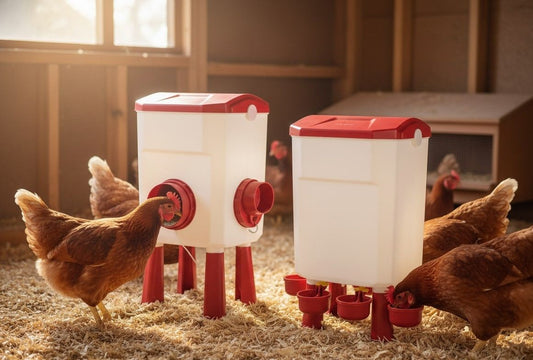 CARLA HOME Automatic Chicken Feeder Waterer Set with 8KG Food 7L Water Capacity for Coop, Chickens, Ducks, V178-36357