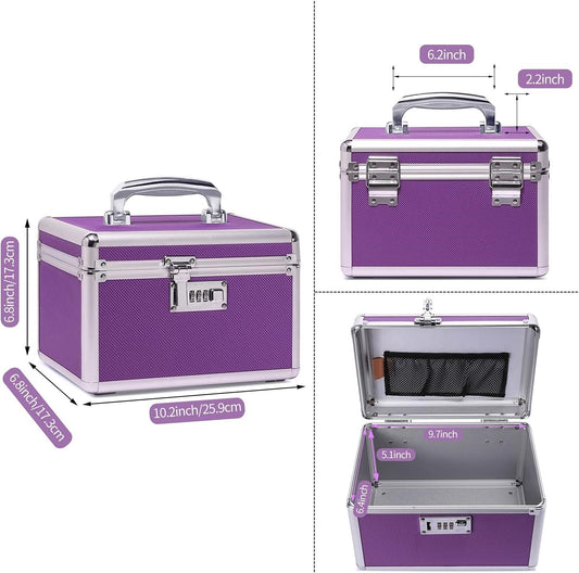 Locking Combination Medicine Box (Purple/Small) V178-36741