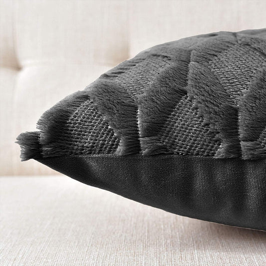 2 Pack Decorative Boho Throw Pillow Covers 45 x 45 cm (Black) V178-87439