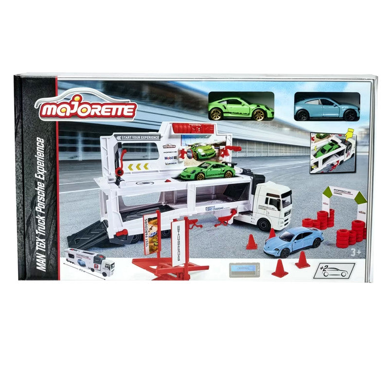 MAN TGX Porsche Experience Truck and 2 Cars 911 GT3 Taycan Playset V185-063125
