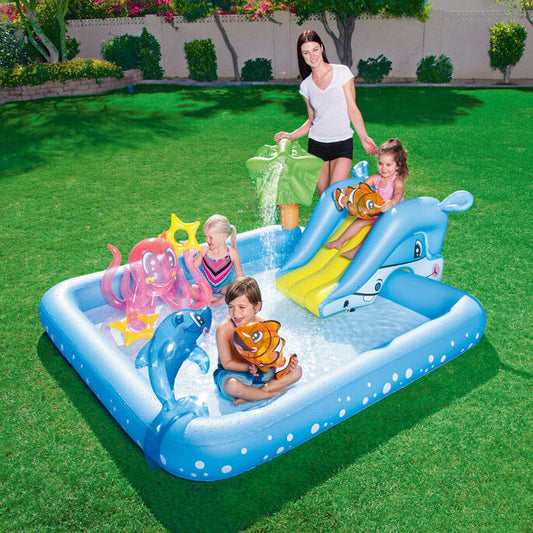 308L Fantastic Aquarium-Themed Play Centre with Detachable Slide V196-53052