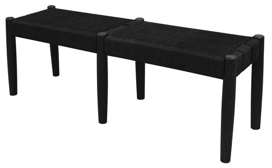 Kelly Loom Oak Bench (Black) V199-BE125RTKLB