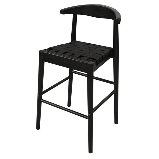 Elliot Leather Kitchen Counter Stool (Black) V199-BR091NKLHB