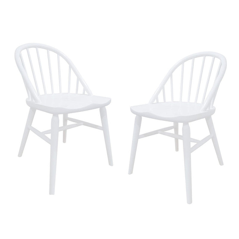 Vera Solid Oak Dining Chair - Set of 2 (White) V199-CH050OVRSF2WH