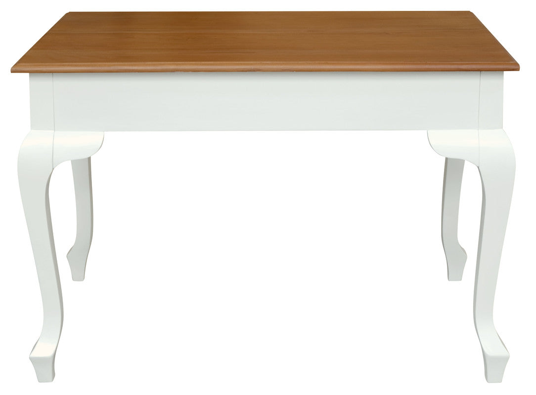 Queen Anne 2 Drawer Desk (White Caramel) V199-DK002QAWR