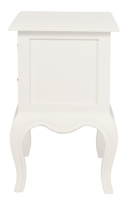 French Provincial 2 Drawer Side Table (White) V199-LT002FPWH