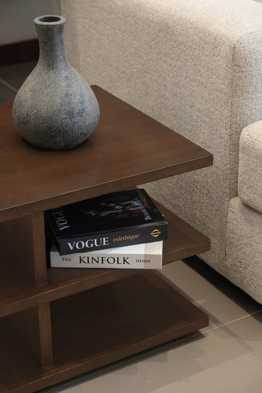 Hudson Oversized Square Side Table (Walnut) V199-LT050HDWN