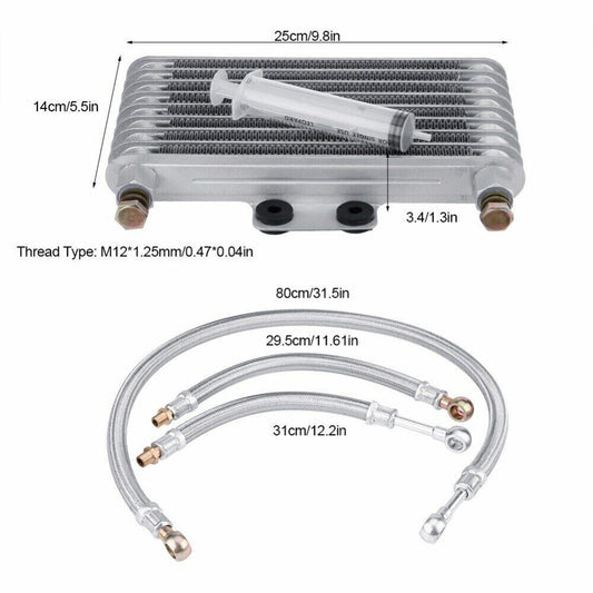 New 125ml Motorcycle Oil Cooler Cooling Radiator Kit For Honda CB CG 100CC-250CC V201-ECCSCOL-50CC-SLSC-AU