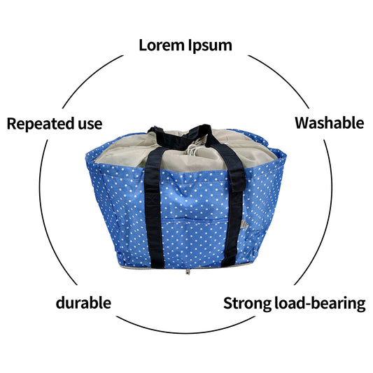Large Supermarket Shopping Bag Eco Grocery Shoulder Bag Tote Foldable Reusable V201-W12583193