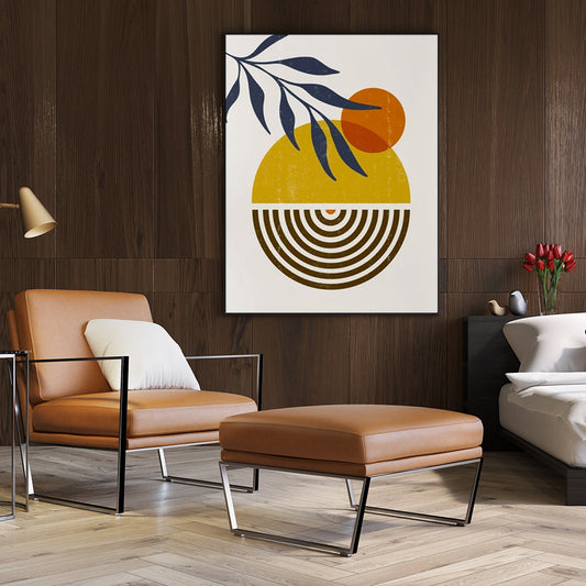 Wall Art 40cmx60cm Sun and Moon Black Frame Canvas V207-1778.1