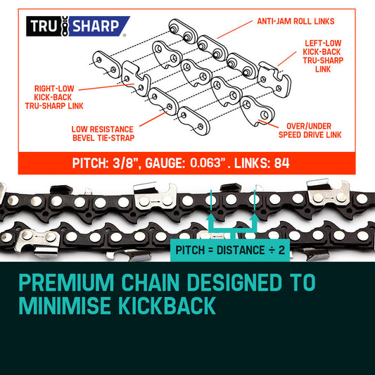 2 X 24 Baumr-AG Chainsaw Chain 24in Bar Replacement Suits 72CC 76CC 82CC Saws V219-CHNCHABMRA24D