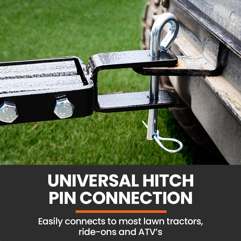 PlantCraft Tow Behind Lawn Roller Spike Aerator 36" Wide, Universal Hitch for Ride on Mower, Garden Tractor V219-GDTAERPCS36A