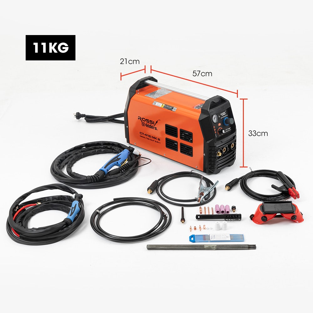 ROSSI Portable Inverter Welder Plasma Cutter, 3in1 Multi-function Cut/MMA/TIG Welding Machine, 15A Plug V219-TOLWDRROB416