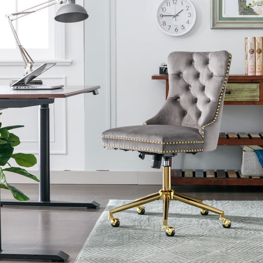 Velvet Home Office Chair- Grey V226-SW1823GY