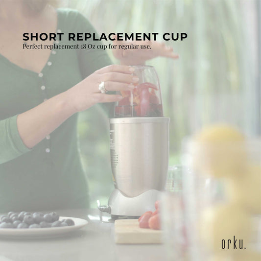 For Nutribullet Small Short Little 18 Oz Cup - For 600W + 900W Model Replacement V238-SUPDZ-16803224582