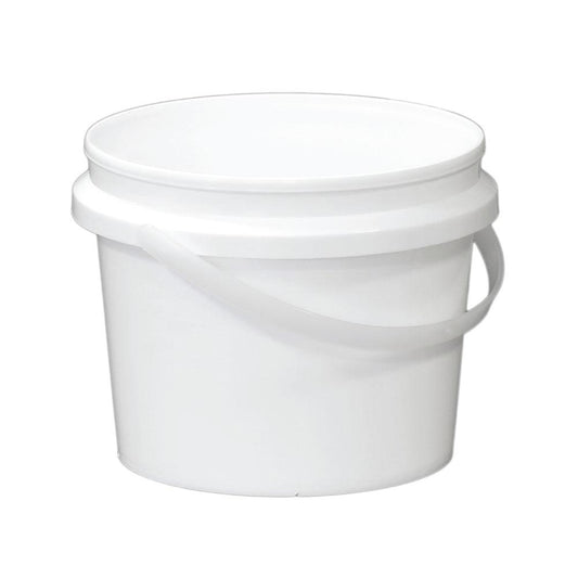Kitchee Bulk 10x 2L Plastic Buckets + Lids - Empty White With Handle Small Pail V238-SUPDZ-21934186889296