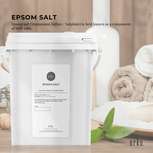 Orku 1.3kg Epsom Salt Tub - Magnesium Sulphate For Bath Skin Body Skin Care V238-SUPDZ-30509985988688