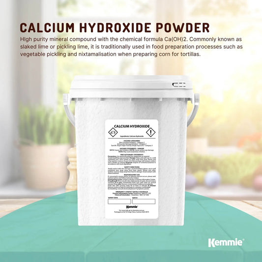 Kemmie 600g Calcium Hydroxide Powder Tub - Food Grade Pickling Lime FCC V238-SUPDZ-33022601691216