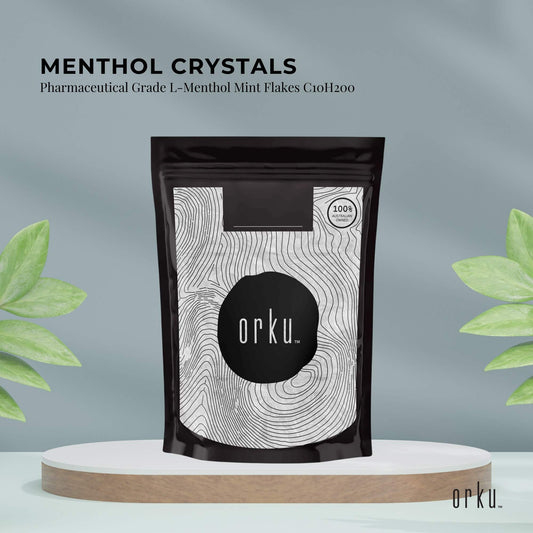 Orku 100g Menthol Crystals - USP Grade L-Menthol Mint Flakes C10H200 V238-SUPDZ-40144447045712