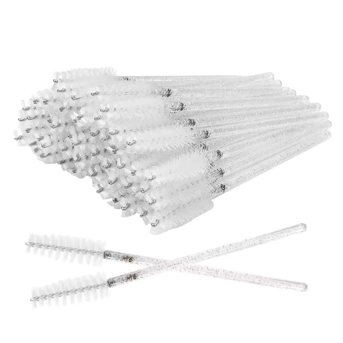 Miosh Disposable Eyelash Mascara Wands Spoolies 50PCS - White V238-SUPDZ-40931990044752
