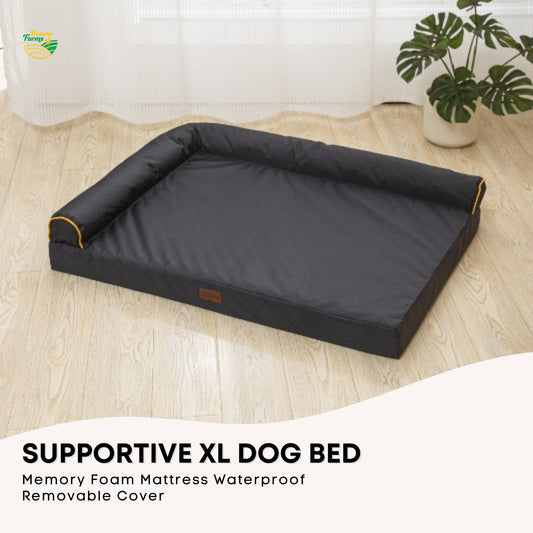 Rooster Farms Supportive Dog Bed XL Grey - Egg Crate Foam Waterproof Mattress V238-SUPDZ-41077394473040
