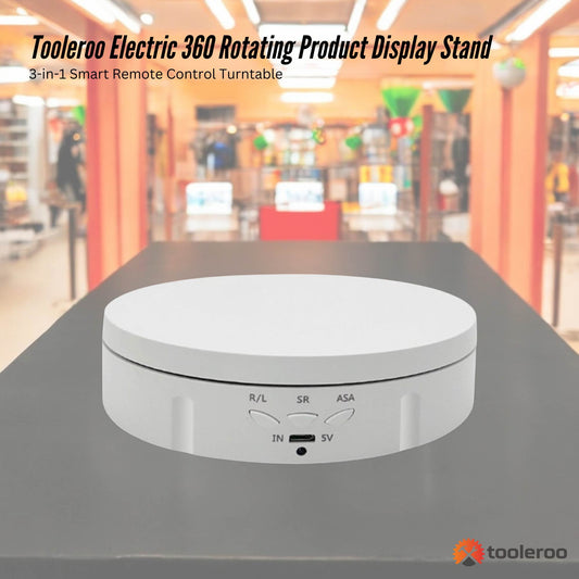 Tooleroo Electric 360 Rotating Product Display Stand White for Merchandise Video V238-SUPDZ-41119035555920