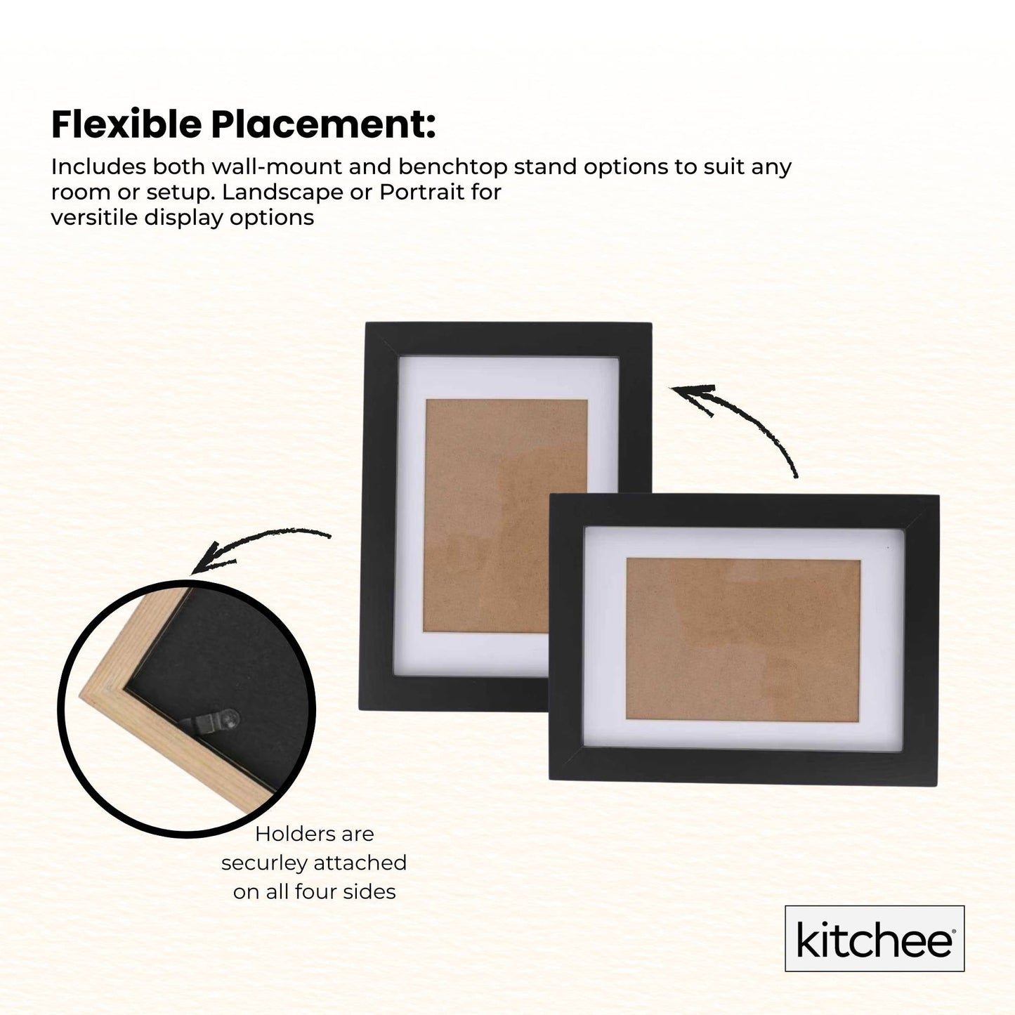 Kitchee 12 Pieces Photo Frame Set - Modern Gallery Wall Mixed Sizes Matt Black V238-SUPDZ-41889230225488