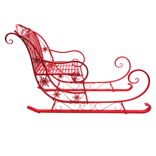 Christabelle Christmas Sleigh With Red Finish - Metal 150cm V240-112_JHC204R