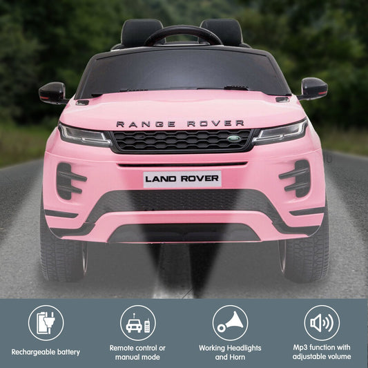 Kahuna Land Rover Licensed Kids Electric Ride On Car Remote Control - Pink V240-CAR-LRV-PK