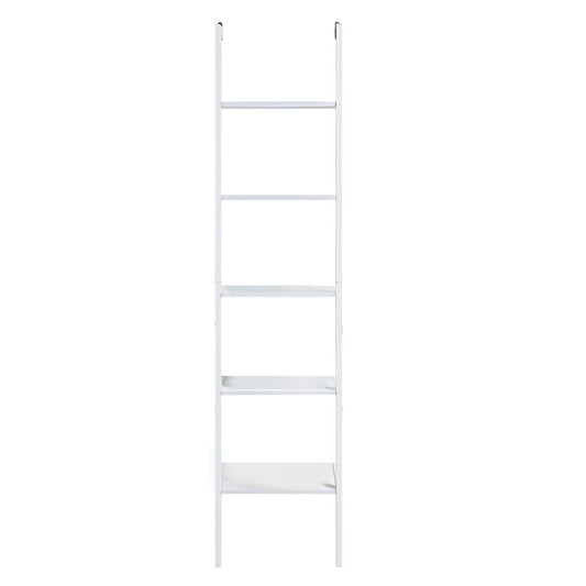 Sarantino Amelia 5-Tier Ladder Shelf in White V240-LDS-109-04-WH