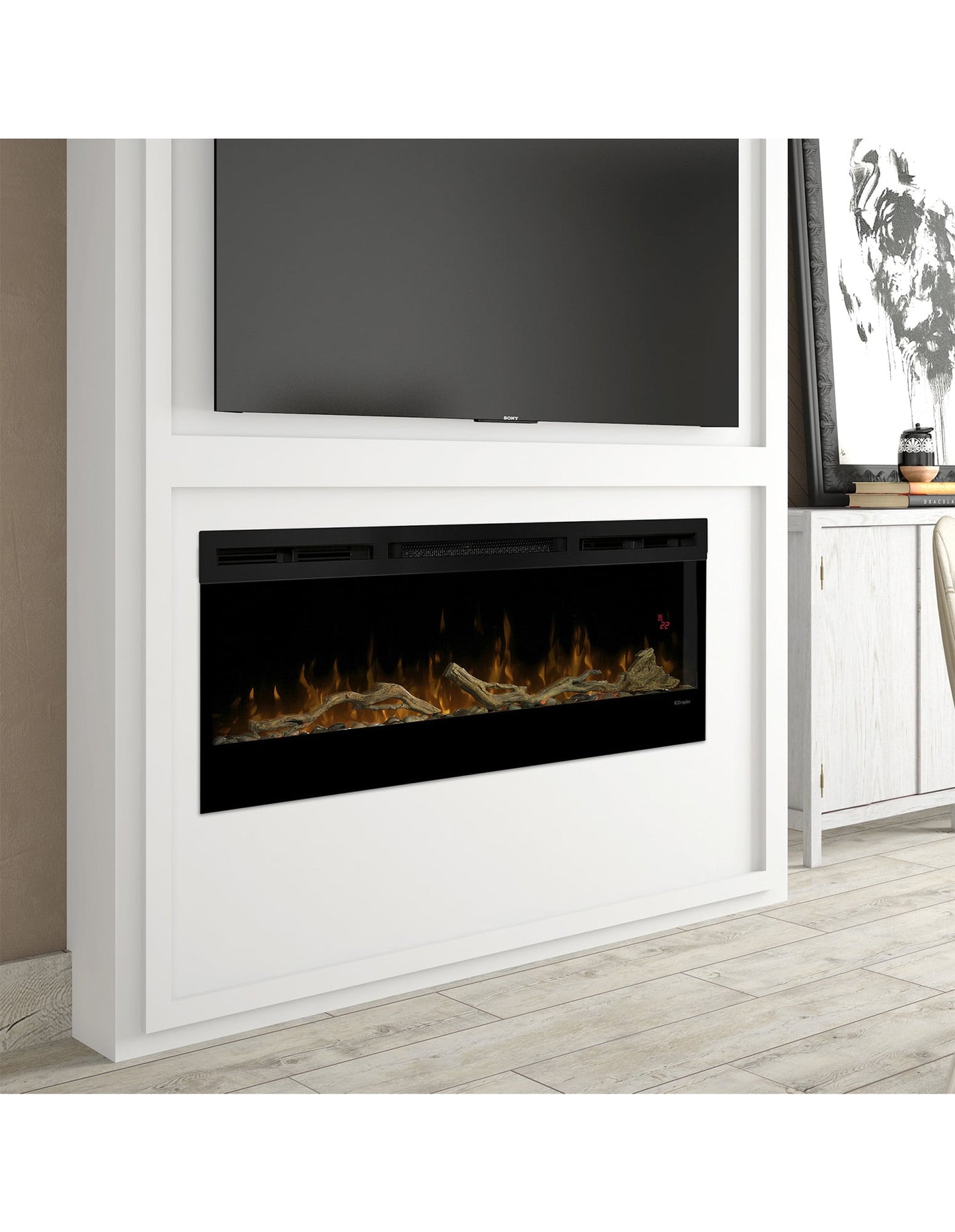 Dimplex 50-inch Linear Fireplace Driftwood and River Rock Accessory Package V240-LF50DWS-KIT