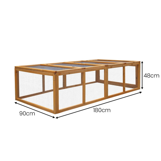 Furtastic Rectangular Wooden Chicken Coop & Rabbit Hutch V240-WCC-JOY-001-REC