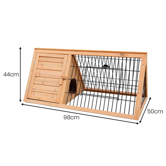 Furtastic Triangle Wooden Rabbit Hutch V240-WCC-JOY-002-TRI